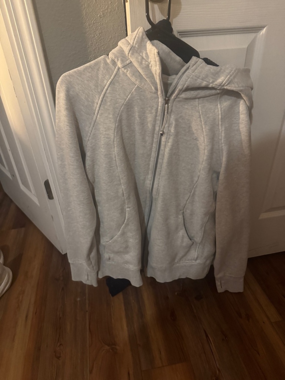 lululemon athletica Light Gray Zip-Up Hoodie